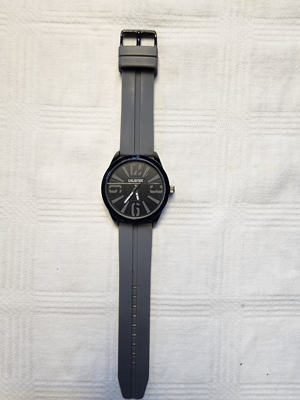 Unlisted by Kenneth Cole Gray Men’s Watch with Matte Silicone Strap